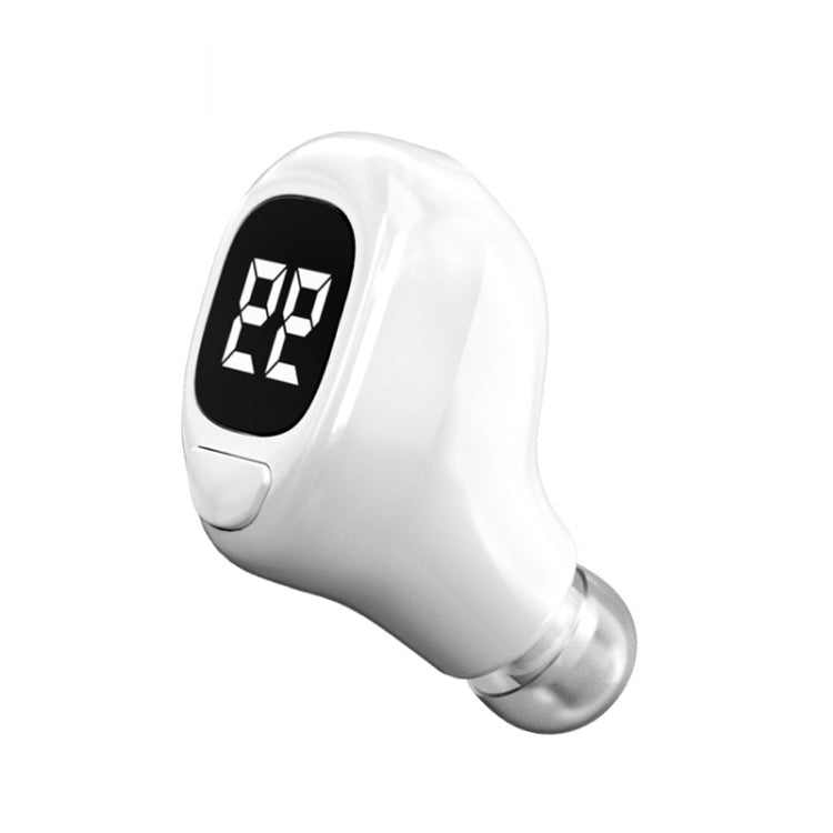 Casque Bluetooth F6, mini-écouteur invisible à affichage numérique, F6 noir, F6 blanc